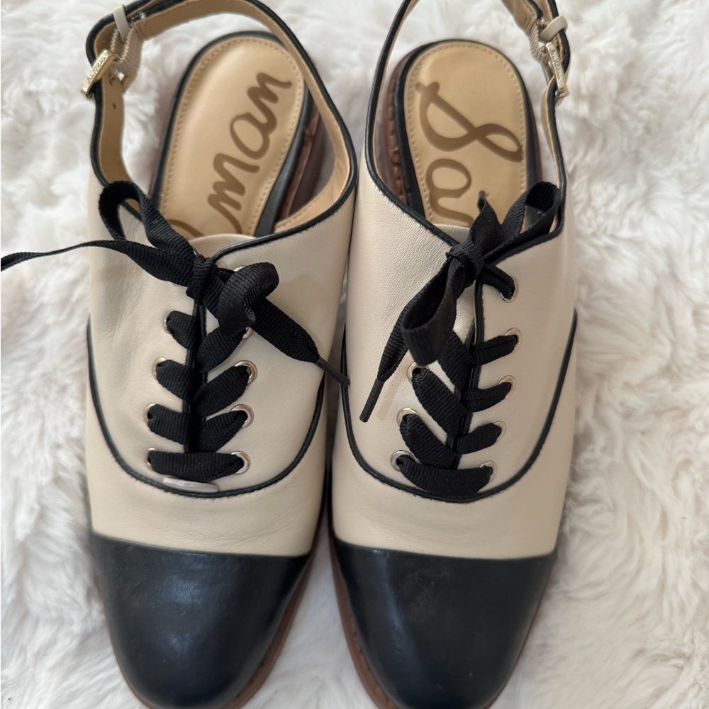 Sam Edelman Women's Black and Cream Loafers
